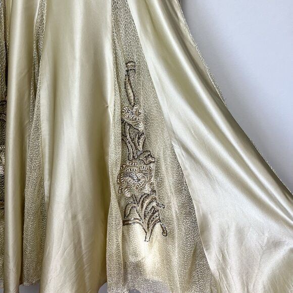 Sue Wong Nocturne Silk Beaded Lace Formal Maxi Gown Mermaid Women’s 8 - Picture 4 of 16